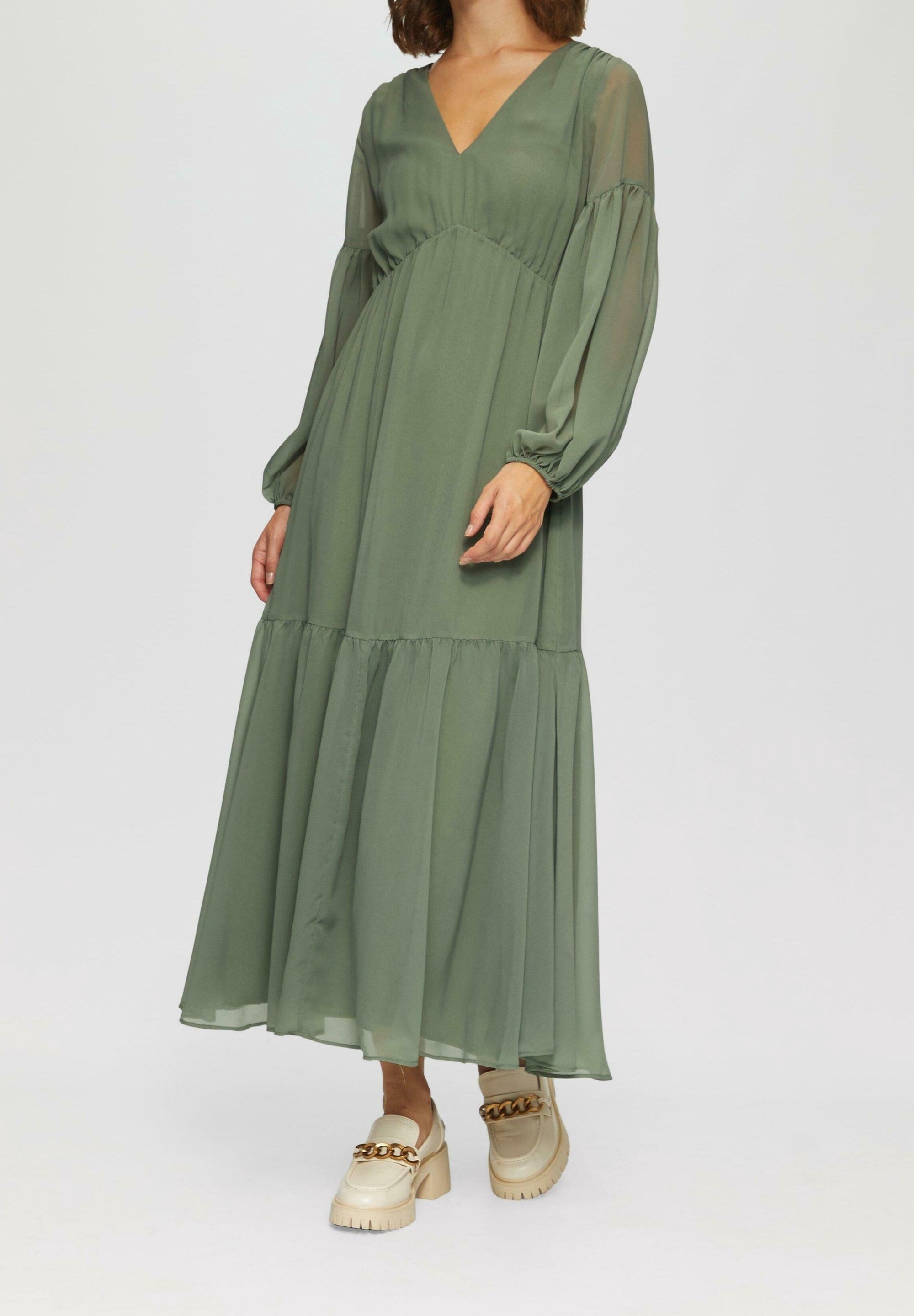 green emerald velvet dress Oliver Green Long Sleeves V-Neck Mermaid Formal Dresses,CP0706 US6 / As Pic main image 0