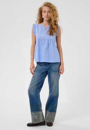 Culture, CUVEDA EBONY TOP - Camiseta estampada - blue stripe
