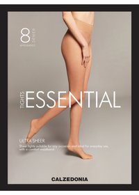 Beige ultratunna strumpbyxor visade på en modells ben, med en slät textur, bekväm midjeresår och märkt med produktinformation.