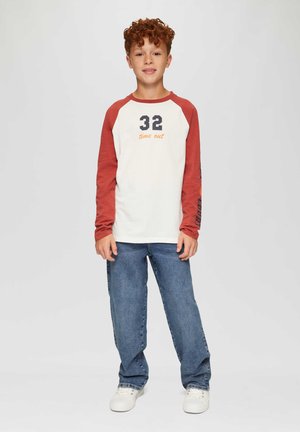 s.Oliver MIT KONTRAST - Longsleeve - rubinrot