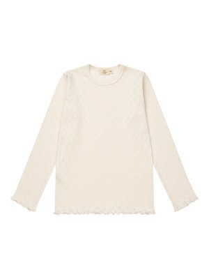 Copenhagen Colors POINTELLE HEART TEE - Maglietta a manica lunga - cream
