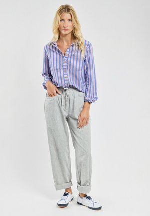 Armor lux Pantalon classique - fil à fil ecru marine