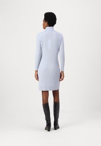 pure cashmere TURTLE NECK DRESS - Sarafanas - baby blue