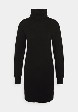 Stickad klänning - black