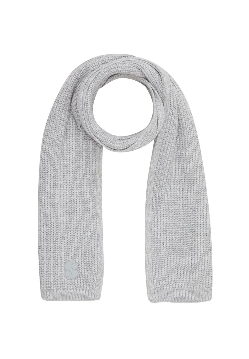 Écharpe S.Oliver Gris Clair Tacheté - 100% Polyester, Neuve Avec étiquettes