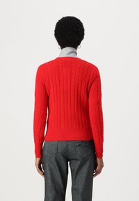 pure cashmere CLASSIC CABLE CARDIGAN - Kardigán - red
