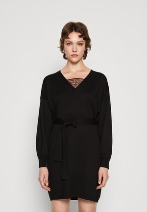 VILA VITRACY DRESS - Gebreide jurk - black