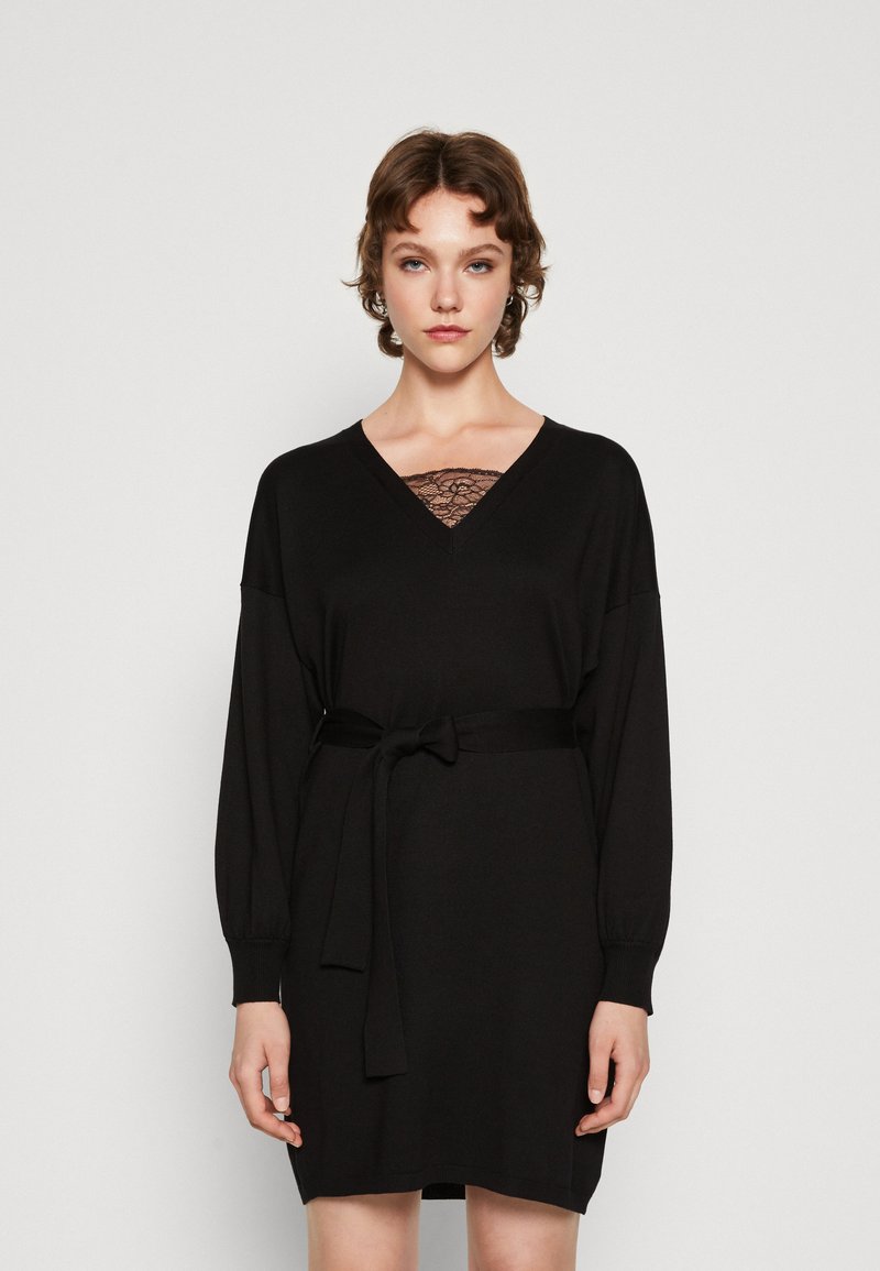 VILA VITRACY DRESS - Φόρεμα-πουλόβερ - black