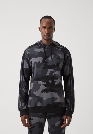 adidas Sportswear SEASONAL ESSENTIALS CAMOUFLAGE HOODIE - Felpa con cappuccio - black