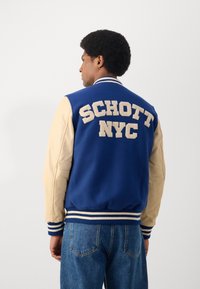 Schott Bomber Jacket - blue/beige