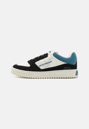 Emporio Armani SHOES - Baskets basses - off white/black/avio