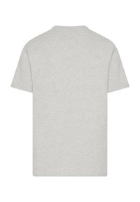 Gray short-sleeve t-shirt made of cotton, featuring a classic crew neck and a plain back with no visible logos or patterns.
