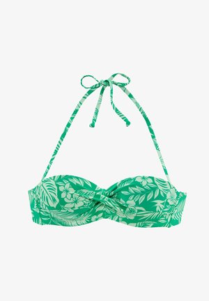 BANDEAU - Haut de bikini - grün bedruckt