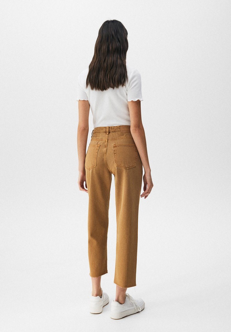 Damen Skinny | PULL&BEAR RELAXED CROPPED Jeans Straight Leg camel - CS86508 Damen Skinny | PULL&BEAR RELAXED CROPPED Jeans Straight Leg camel - CS86508