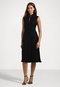 Lauren Ralph Lauren VELVET CAP-SLEEVE DRESS - Vapaa-ajan mekko - black velvet