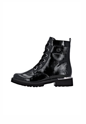 Stivaletti con plateau - schwarz