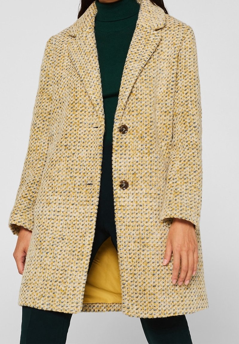 Esprit Halflange jas - light yellow