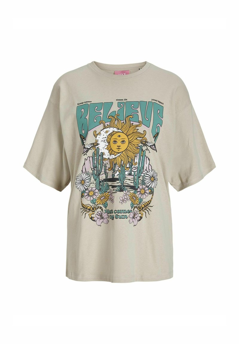 JJXX JXMILLOW LOOSE TEE - T-shirt print - feather gray