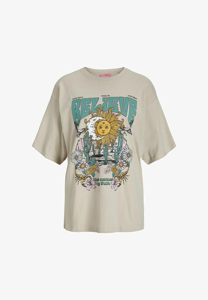 JJXX JXMILLOW LOOSE TEE - T-shirt print - feather gray