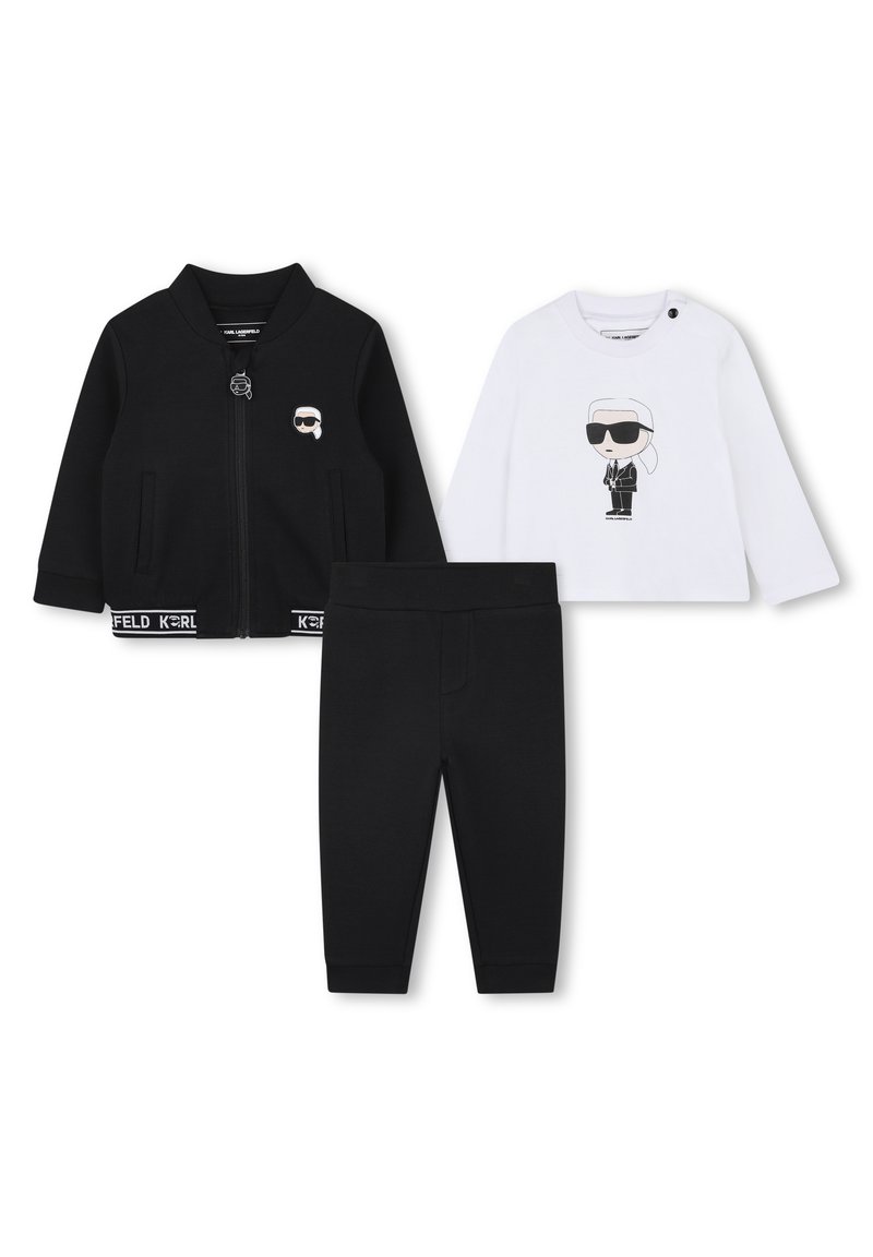 KARL LAGERFELD KIDS SET - Užtrauktuku užsegamas treningas - black