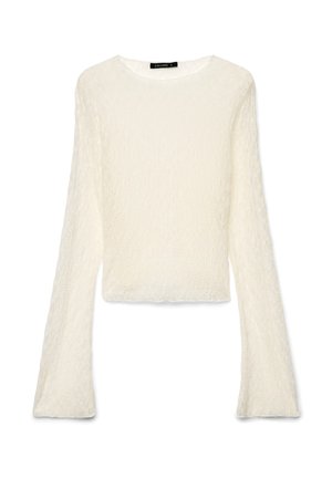 Calliope, T-SHIRT PIZZO - Camicetta - bianco lana