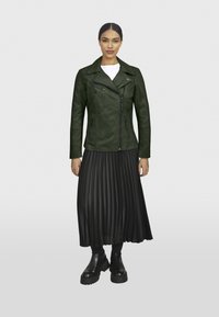 Oakwood CLIPS - Kožená bunda - dark green