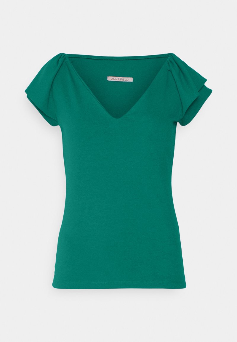 Anna Field T-shirt basic donkergroen Anna Field T-shirt basic donkergroen