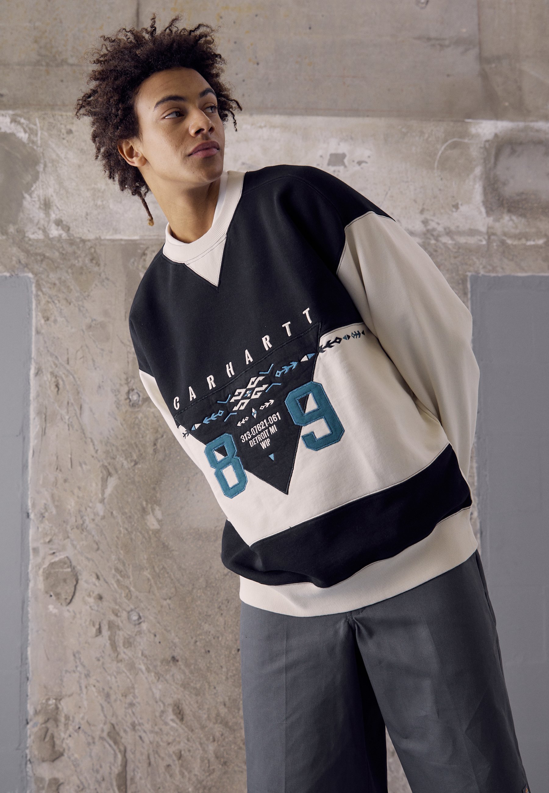 Carhartt WIP SANTA FE - Sweatshirt - black/black - Zalando.co.uk