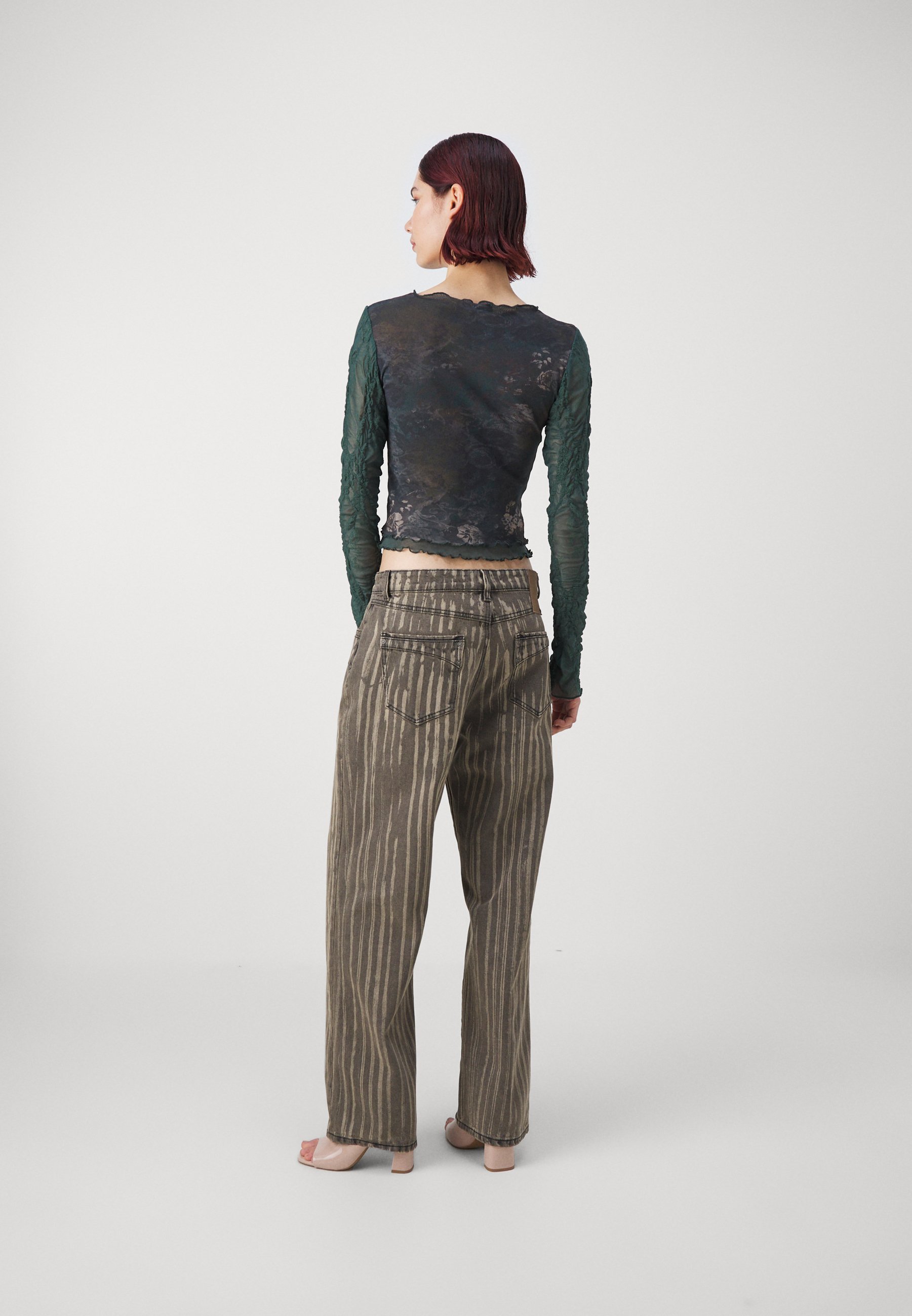 Jaded London FLORAL VINTAGE - Long sleeved top - green