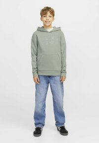 Jack & Jones Junior JJECORP LOGO HOOD - Mikina s kapucňou - iceberg green