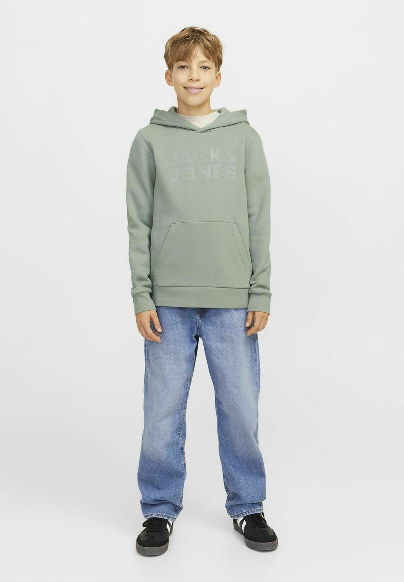 Jack & Jones Junior JJECORP LOGO HOOD - Mikina s kapucňou - iceberg green