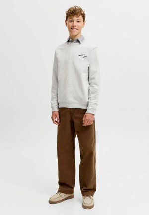 Jack & Jones Junior, SWEATSHIRTS BACKPRINTET SWEATSHIRTS JUNIOR - Pusa - white melange