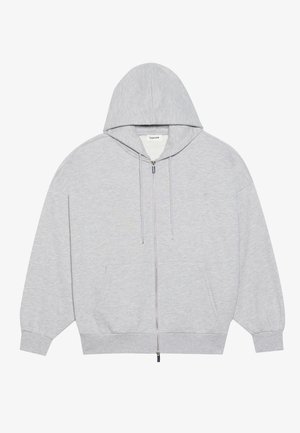 YOURTURN by Zalando OVERSIZE BASIC ZIP HOODIE UNISEX - Zip-up sweatshirt - mottled-grey