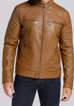 Imitatieleren jas - brown