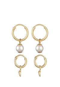 Elli 2 PACK SHELL HOOPS - Øreringe - gold-coloured