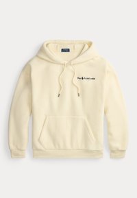 RELAXED FIT LOGO PILE FLEECE HOODIE - Flisinis džemperis - andover cream