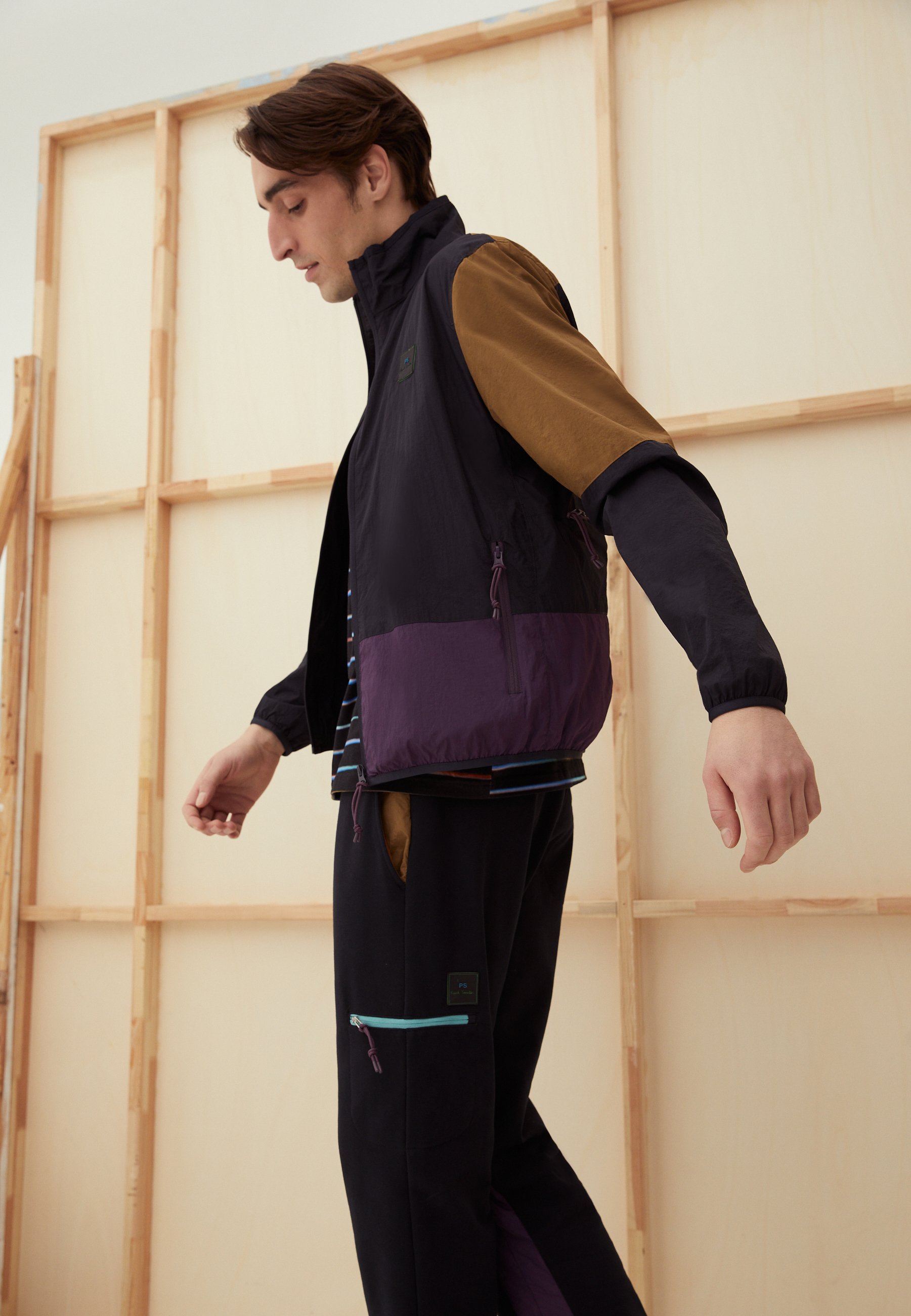 TRACK PACKAWAY JACKET - Windbreaker - dark blue/brown TRACK PACKAWAY JACKET - Windbreaker - dark blue/brown