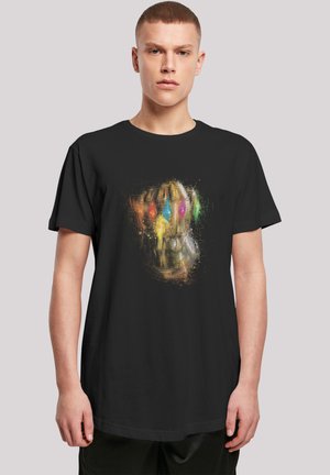 MARVEL AVENGERS ENDGAME INFINITY GAUNTLET SPLATTER - Print T-shirt - black