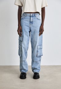 HUGO LENI - Wide leg - turquoise/aqua