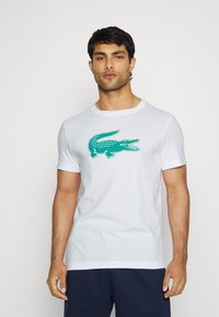 Lacoste Sport BIG LOGO - T-shirt desportiva - white