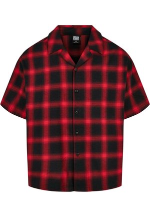 LOOSE CHECKED RESORT SHIRT - Button down-skjorte - black red