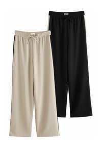 2 PACK PULL ON SIDE STRIPE - Auduma bikses - black taupe