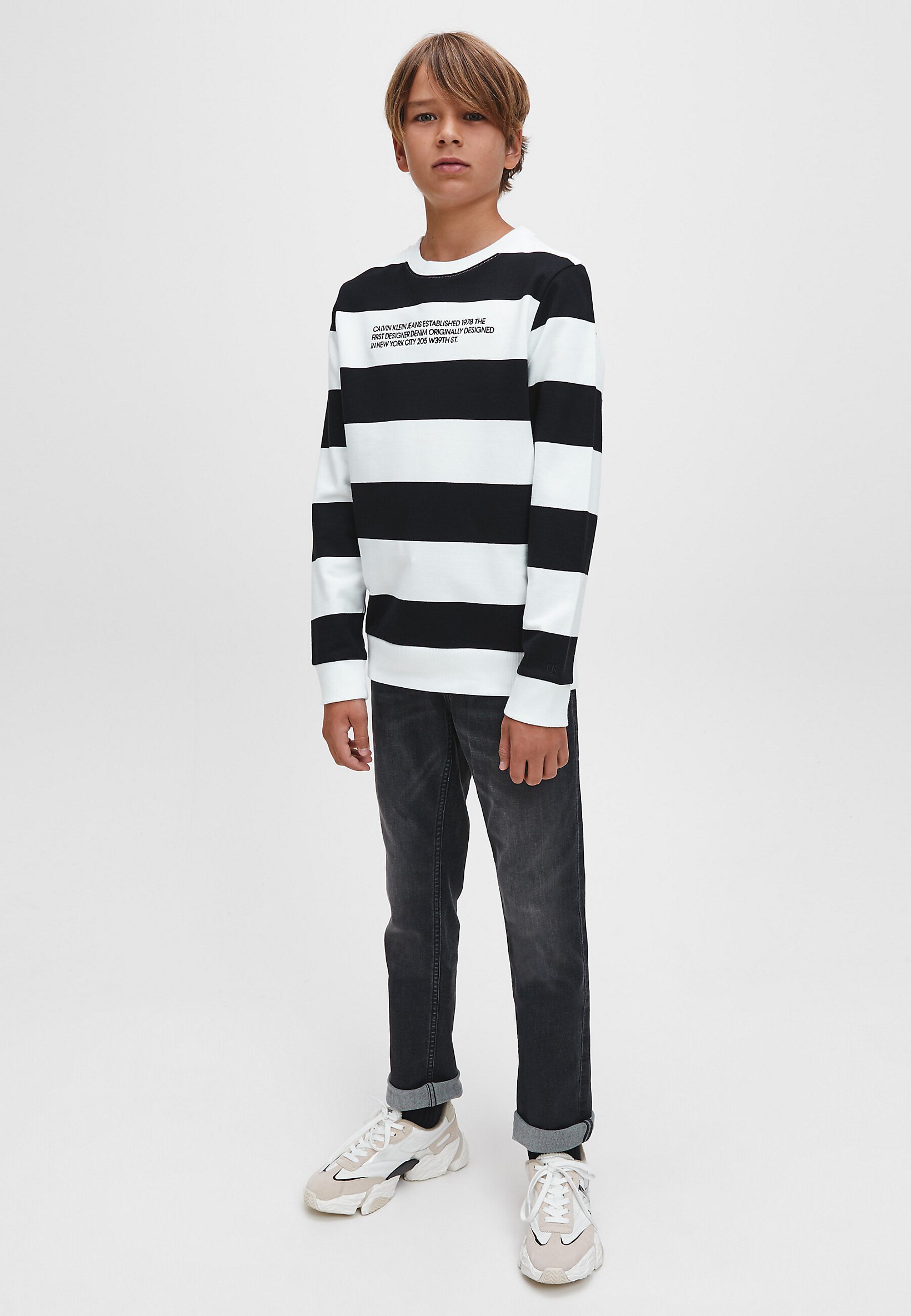Calvin Klein Jeans Sweater - stripe ck 