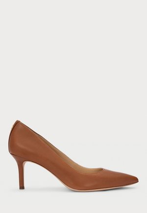 Lauren Ralph Lauren LANETTE PUMPS CLOSED TOE - Decolleté - deep saddle tan