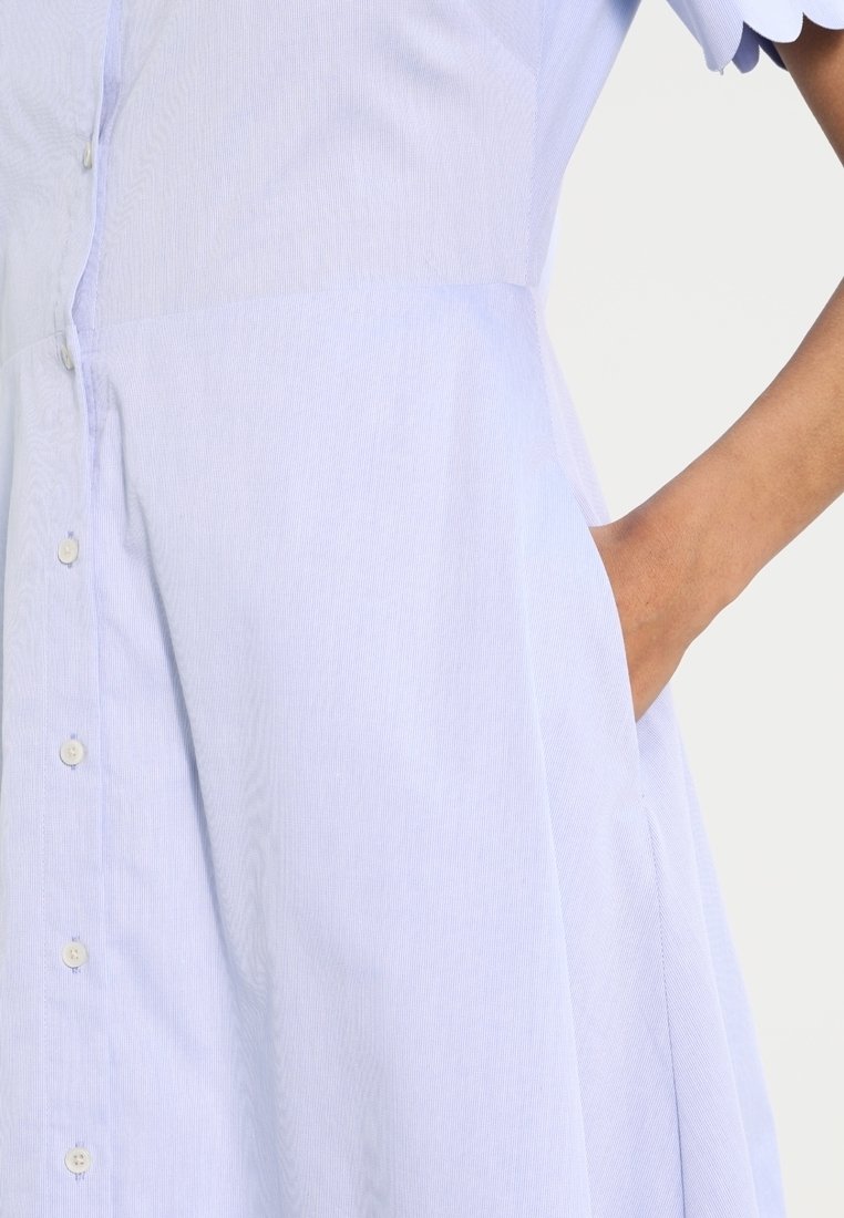 banana republic light blue dress BANANA REPUBLIC Size 0 Light Blue 3/4 Sleeve DRESS