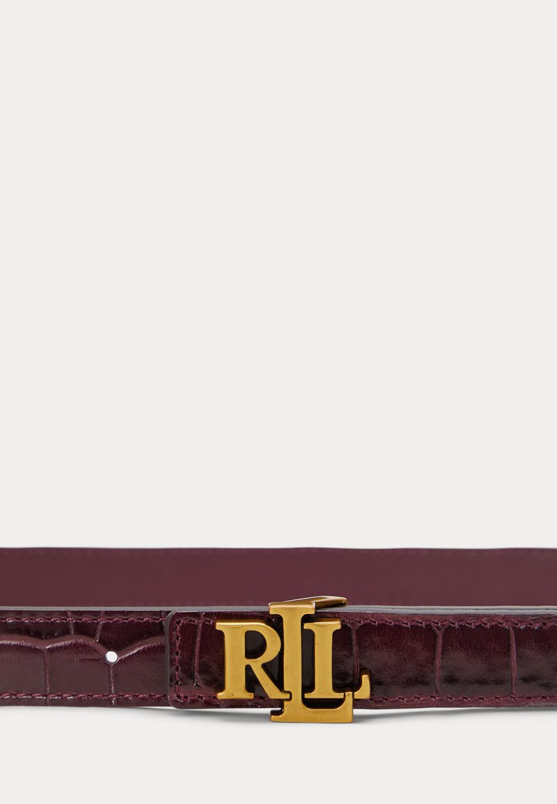 Lauren Ralph Lauren LOGO REVERSIBLE EMBOSSED SKINNY BELT Belt