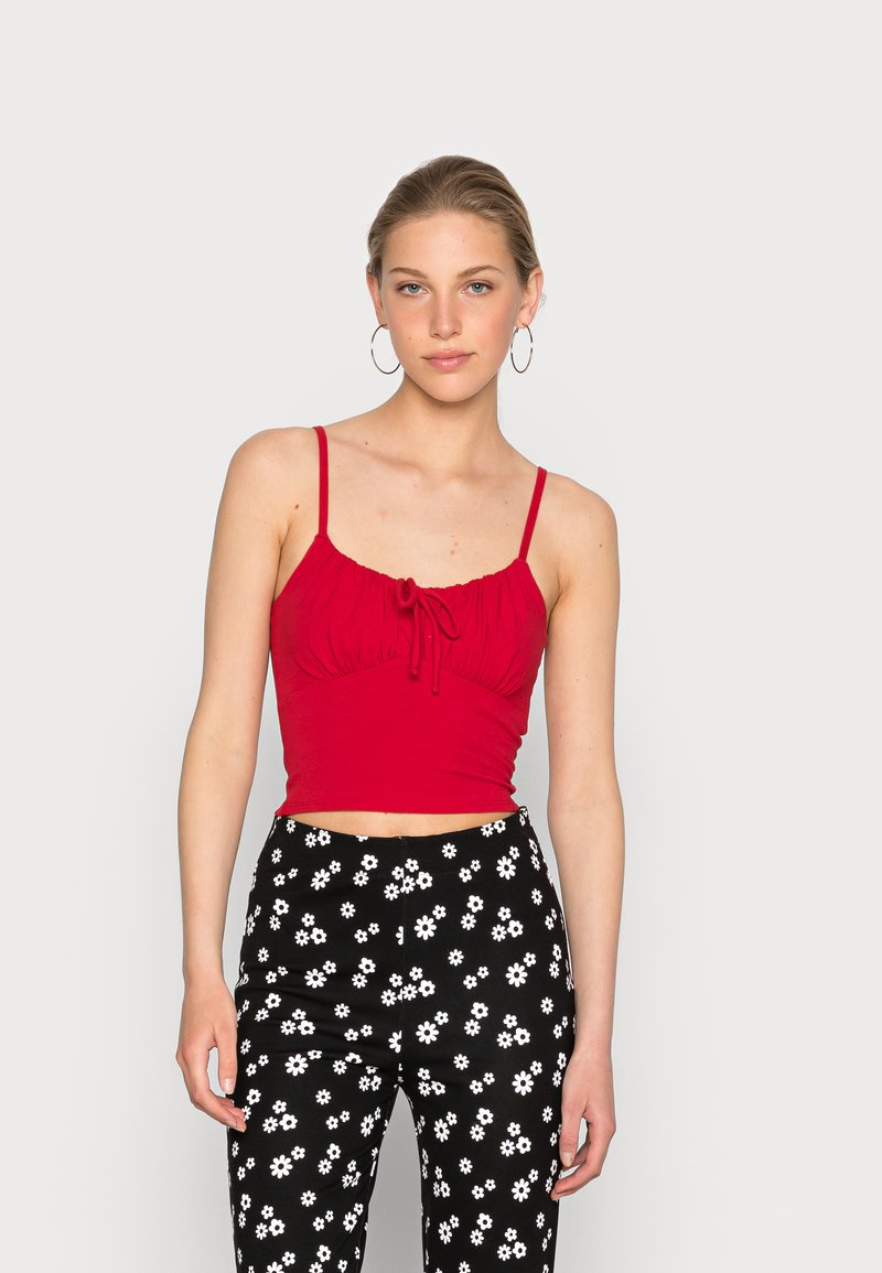 Hollister Co. BARE RUCHED BUST - Top - jester red