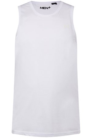 Men Plus, MEN+ TANKTOP, BASIC, RUNDHALS, BIS 8 XL - Top - snow white