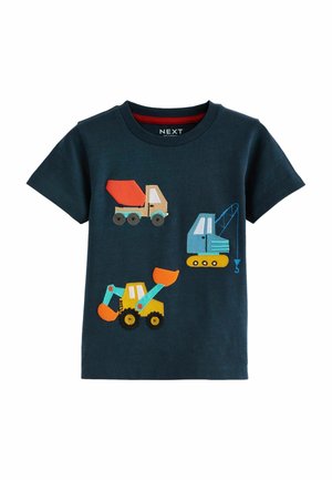 APPLIQUÉ TRANSPORT SHORT SLEEVE - REGULAR FIT - Trükipildiga T-särk - navy red