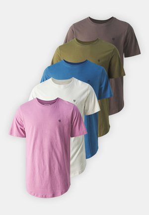 JPRBLABRODY TEE CREW NECK 5 PACK - T-Shirt basic - pink/blue/green/brown/white